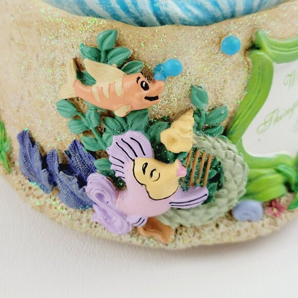 Precious Moments Little Mermaid Musical Snow Globe c. 2013 Wonderful Things - Picture 7 of 12